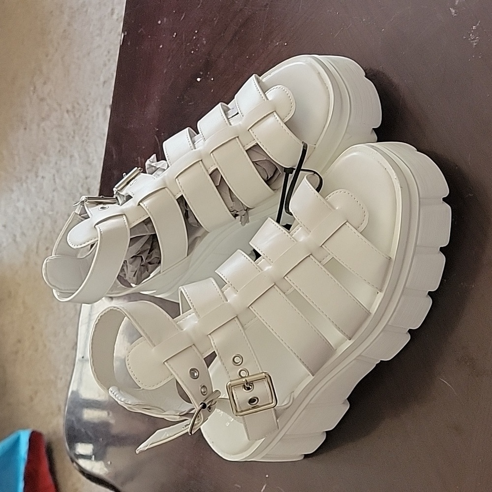 White sandals